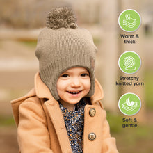 Load image into Gallery viewer, Muff Knitted Beanie (Taupe)