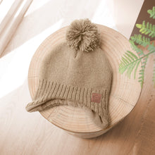 Load image into Gallery viewer, Muff Knitted Beanie (Taupe)