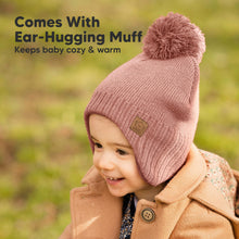 Load image into Gallery viewer, Muff Knitted Beanie (Tea Rose)