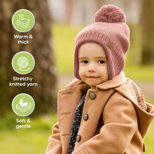 Load image into Gallery viewer, Muff Knitted Beanie (Tea Rose)