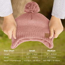 Load image into Gallery viewer, Muff Knitted Beanie (Tea Rose)