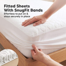 Load image into Gallery viewer, Fitted Sheets With SnugFit Bands - Effortless to put on & stays securely in place