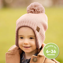 Load image into Gallery viewer, Muff Knitted Beanie (Blush)