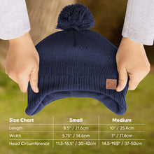 Load image into Gallery viewer, Muff Knitted Beanie (Navy)