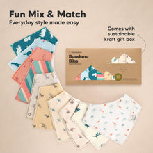 Load image into Gallery viewer, 10-Pack Organic Bandana Bibs (Cosmo)