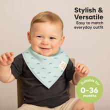 Load image into Gallery viewer, 10-Pack Organic Bandana Bibs (Marine Muse)