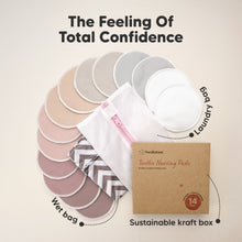 Load image into Gallery viewer, The Feeling Of Total Confidence, includes multiple reusable pads, wet bag, and sustainable kraft box.