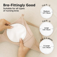 Load image into Gallery viewer, Bra-Fittingly Good, suitable for all types of nursing bras:
Cup A–C: Medium (3.9" / 10cm)
Cup B–D: Large (4.8" / 12cm)
Cup D & above: X-Large (5.5" / 14cm)