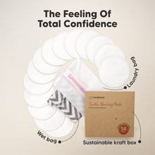 Load image into Gallery viewer, The Feeling Of Total Confidence, includes multiple reusable pads, wet bag, and sustainable kraft box.