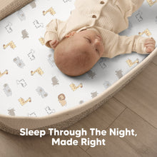 Load image into Gallery viewer, 2-Pack Isla Fitted Bassinet Sheets (KeaSafari)