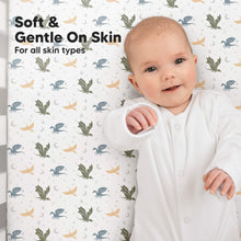 Load image into Gallery viewer, Isla Fitted Crib Sheets (Dragon Tale)