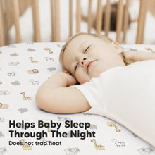 Load image into Gallery viewer, Isla Fitted Crib Sheets (KeaSafari)