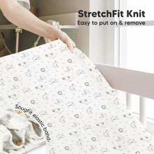 Load image into Gallery viewer, Isla Fitted Crib Sheets (KeaSafari)