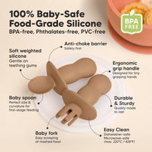 Load image into Gallery viewer, 2-Sets Lil’ Prep Baby Fork & Spoon (Desert)