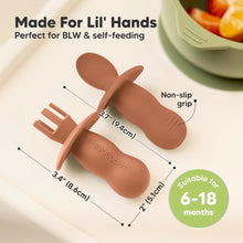 Load image into Gallery viewer, 2-Sets Lil’ Prep Baby Fork & Spoon (Terracotta)