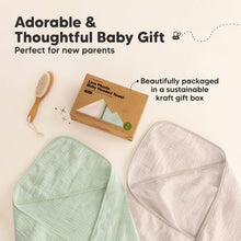 Load image into Gallery viewer, 2-Pack Lyra Muslin Hooded Towels