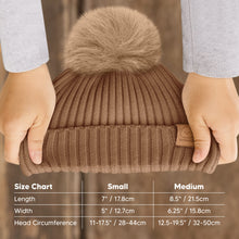 Load image into Gallery viewer, 2-Pack Pom Knitted Beanie (Dune)