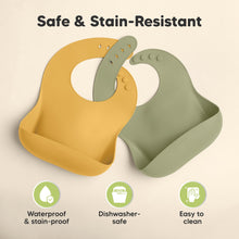 Load image into Gallery viewer, 2-Pack Prep Silicone Bibs (Harvest)