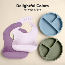 Load image into Gallery viewer, 2-Pack Prep Silicone Bibs (Amethyst)