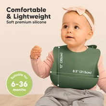 Load image into Gallery viewer, 2-Pack Prep Silicone Bibs (Forest)