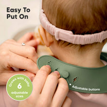 Load image into Gallery viewer, 2-Pack Prep Silicone Bibs (Forest)