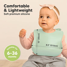 Load image into Gallery viewer, 2-Pack Prep Silicone Bibs (Pastel Sky)