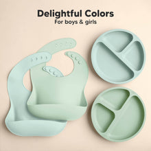 Load image into Gallery viewer, 2-Pack Prep Silicone Bibs (Pastel Sky)