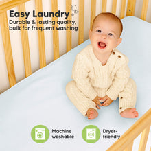 Load image into Gallery viewer, 2-Pack Quin Protect+ Waterproof Crib Mattress Protector (Glacier)