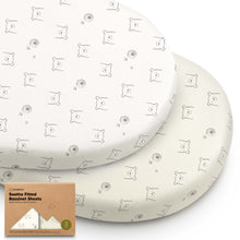 Load image into Gallery viewer, 2-Pack Soothe Fitted Bassinet Sheets