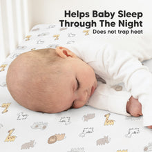 Load image into Gallery viewer, Soothe Fitted Crib Sheet (KeaSafari)