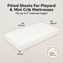 Load image into Gallery viewer, Soothe Fitted Mini Crib Sheet (Tropic Oasis)
