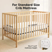 Load image into Gallery viewer, For Standard Size Crib Mattress, 52" by 28" or 130 cm by 70cm , Fits 3" to 8" mattress height