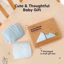 Load image into Gallery viewer, 2-Pack Aereo Fitted Crib Sheets (Glacier)