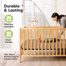 Load image into Gallery viewer, 2-Pack Aereo Fitted Crib Sheets (Pecan)