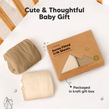 Load image into Gallery viewer, 2-Pack Aereo Fitted Crib Sheets (Pecan)