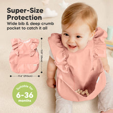 Load image into Gallery viewer, 2-Pack Fae Frills Waterproof Bibs (Dusk)