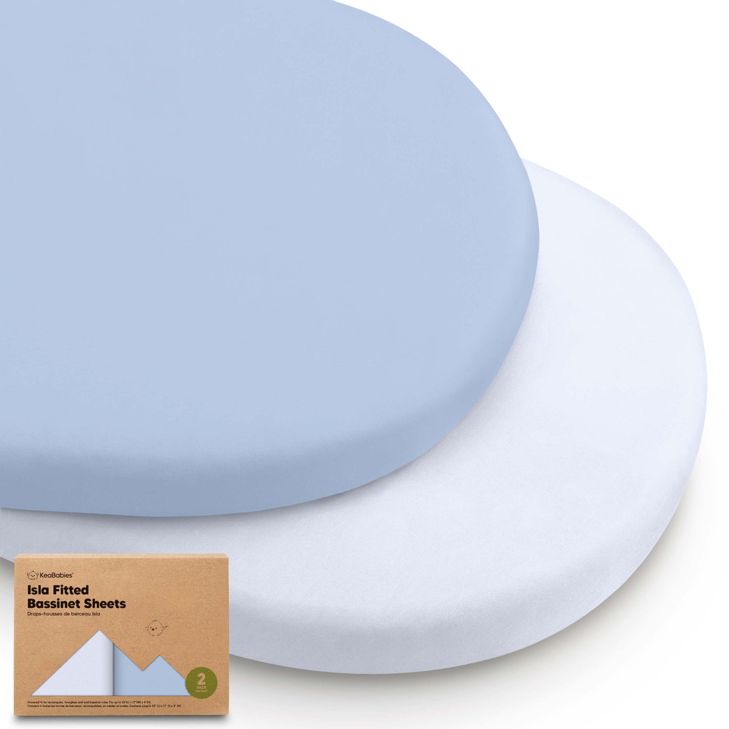 2-Pack Isla Fitted Bassinet Sheets 31438132150458