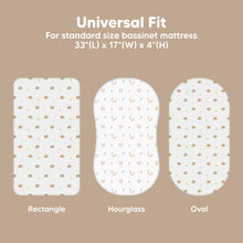 Load image into Gallery viewer, 2-Pack Isla Fitted Bassinet Sheets (Nibbles/Bruce)