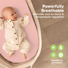 Load image into Gallery viewer, 2-Pack Isla Fitted Bassinet Sheets (Rose)