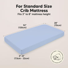 Load image into Gallery viewer, Isla Fitted Crib Sheets (Blue Flax)