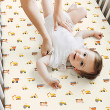 Load image into Gallery viewer, Isla Fitted Crib Sheets (Construction)