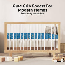 Load image into Gallery viewer, Isla Fitted Crib Sheets (Space Quest)