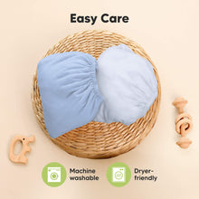 Load image into Gallery viewer, Isla Fitted Mini Crib Sheets (Blue Flax)