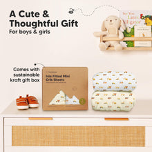 Load image into Gallery viewer, Isla Fitted Mini Crib Sheets (Construction)