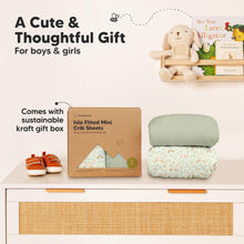 Load image into Gallery viewer, Isla Fitted Mini Crib Sheets (Foxtrot)