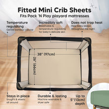 Load image into Gallery viewer, Isla Fitted Mini Crib Sheets (Hedges)