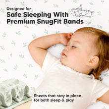 Load image into Gallery viewer, Isla Fitted Mini Crib Sheets (Herb)