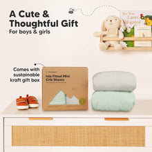 Load image into Gallery viewer, Isla Fitted Mini Crib Sheets (Sage)