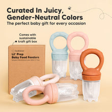 Load image into Gallery viewer, 2-Pack Lil’ Prep Baby Food Feeders (Peace)