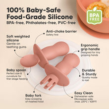 Load image into Gallery viewer, 2-Sets Lil’ Prep Baby Fork & Spoon (Roseate)